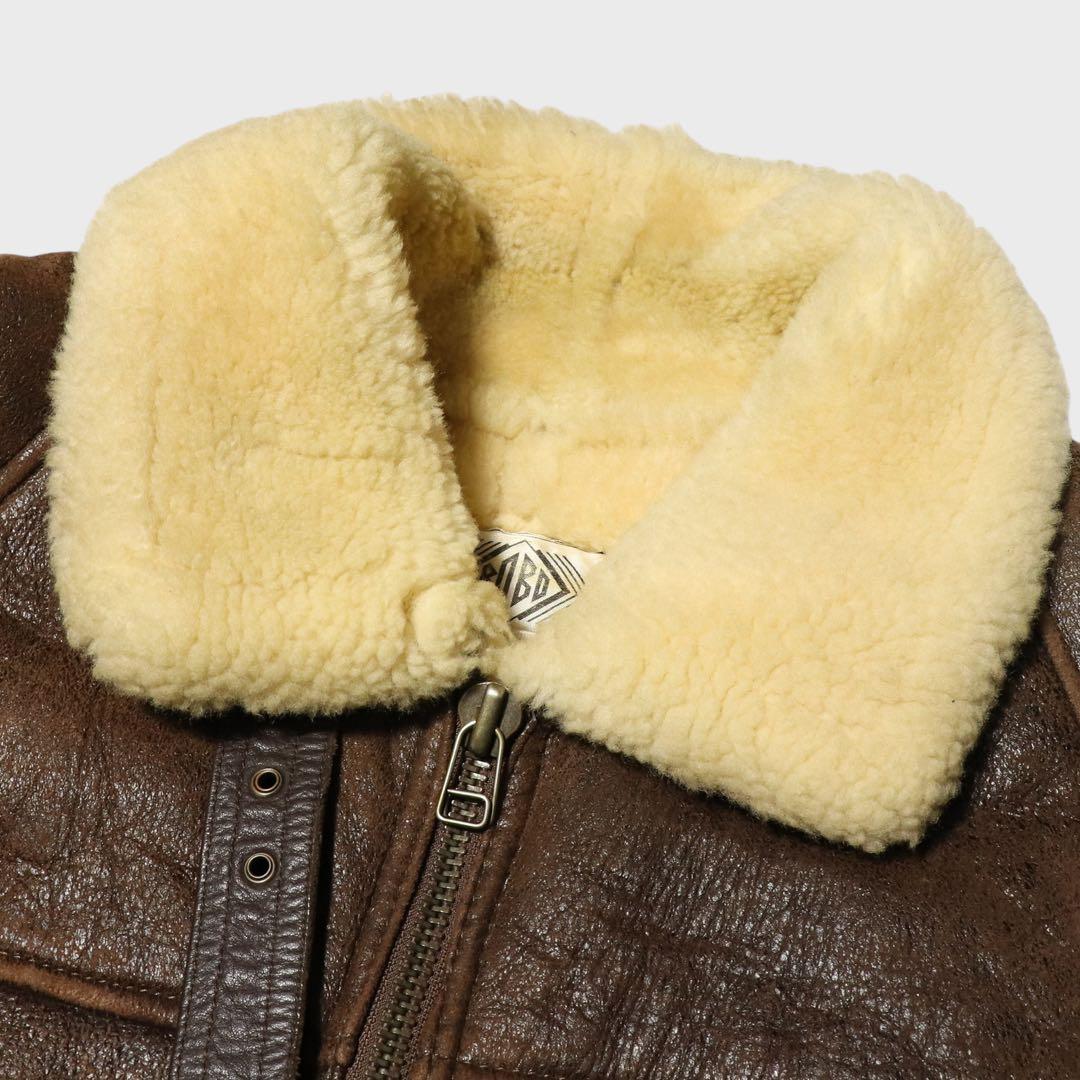 80s★B-6 ムートンジャケット★フライト★ボンバー★VINTAGE★USA産