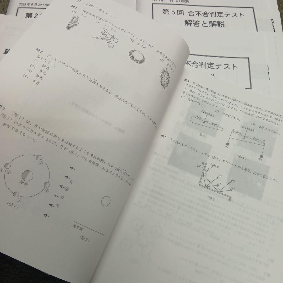 四谷大塚6年　合不合判定テスト全6回　2025年版　書込みほぼ無/解答用紙付