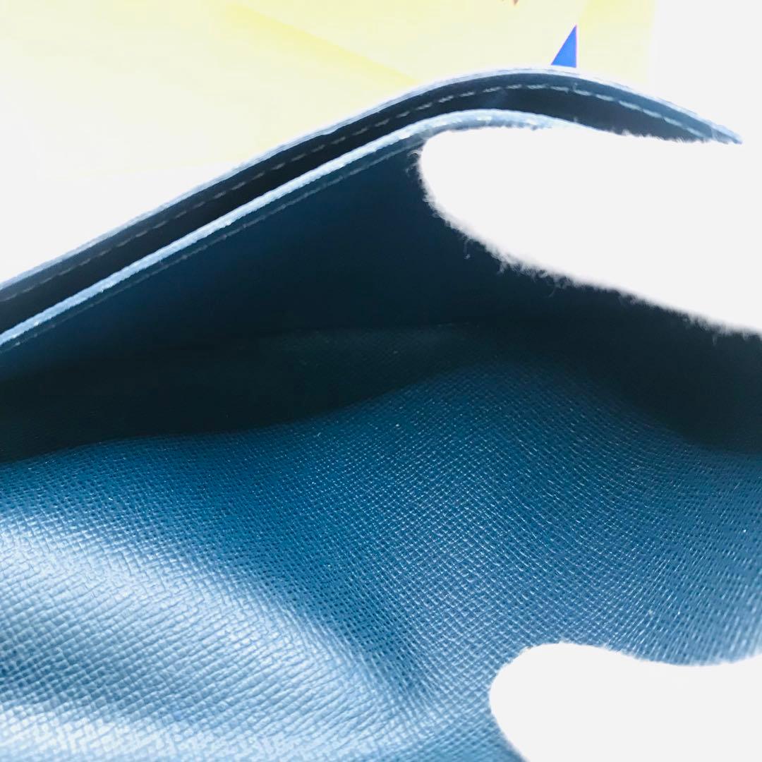 ルイヴィトン✨タイガ ポルトフォイユ ロン 長財布 お札入れ 紺 ブルーマリーヌ