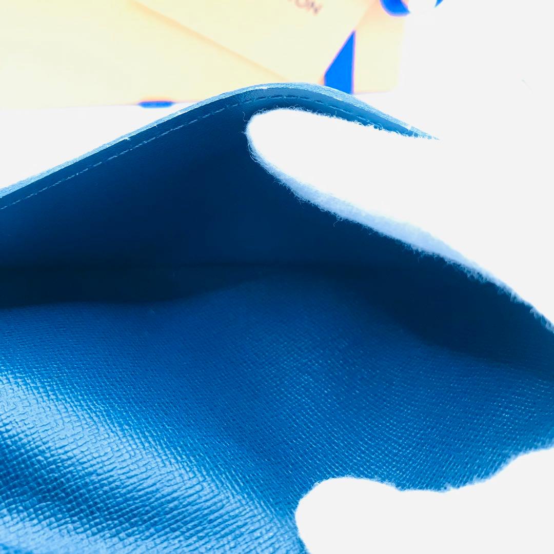 ルイヴィトン✨タイガ ポルトフォイユ ロン 長財布 お札入れ 紺 ブルーマリーヌ