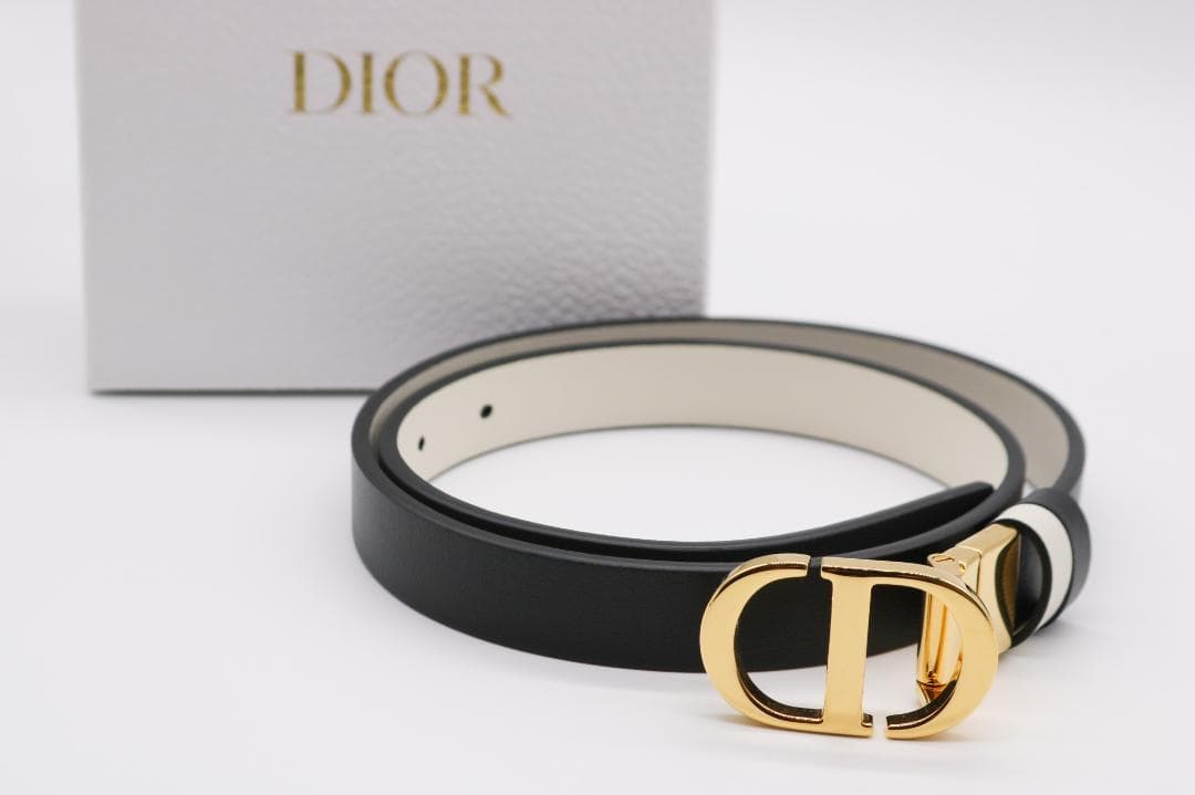 美品 DIOR 30モンテーニュ CDバックル リバーシブルベルト 90サイズ