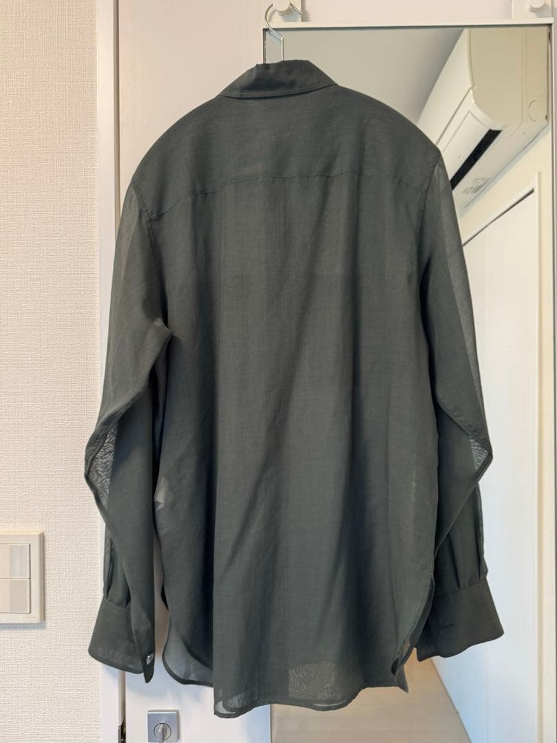 AURALEE オーラリー シアーシャツ モスグリーン　サイズ1