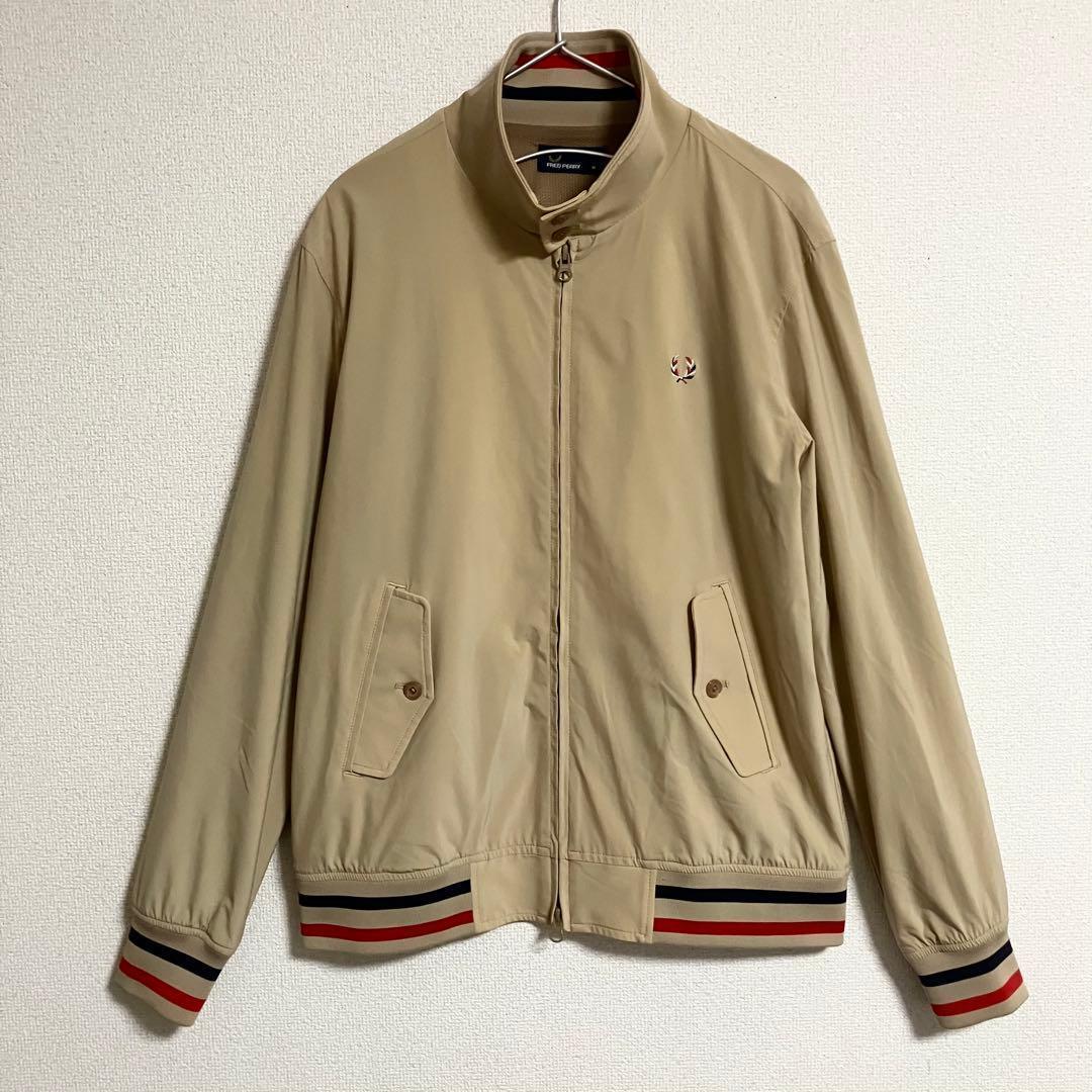 【美品】Fred Perry ハリントンジャケットBEAMS別注　ベージュ　M