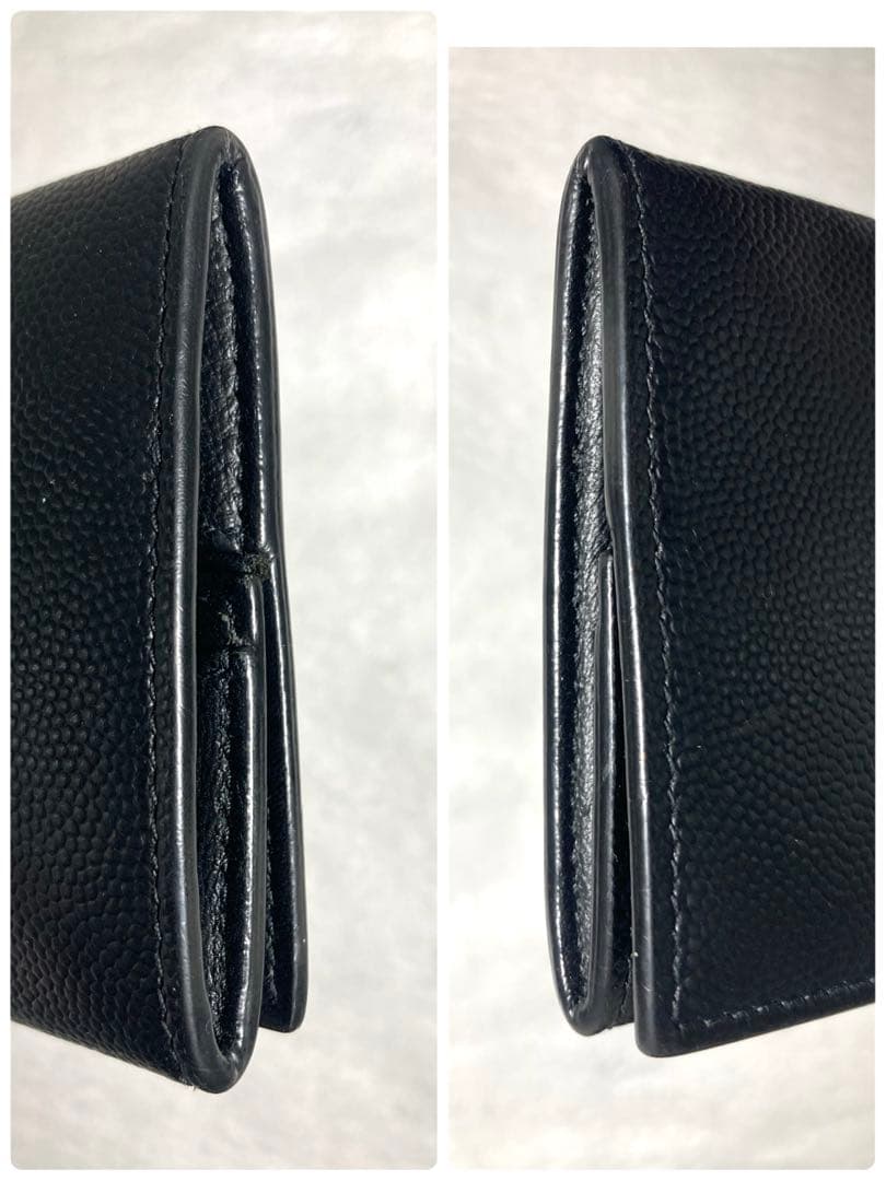 良品　サンローラン　レザー　ケース　ブラック　黒