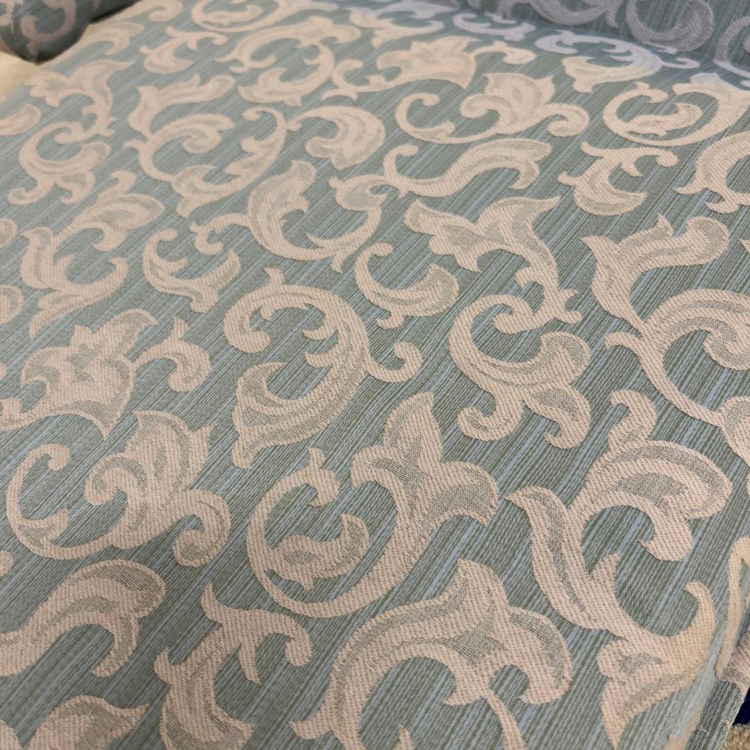 エル処分品★日本製座椅子 布張り リクライニング式 アヤメ ブルー