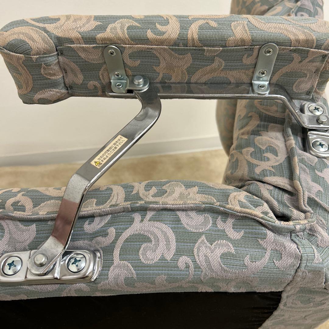 エル処分品★日本製座椅子 布張り リクライニング式 アヤメ ブルー