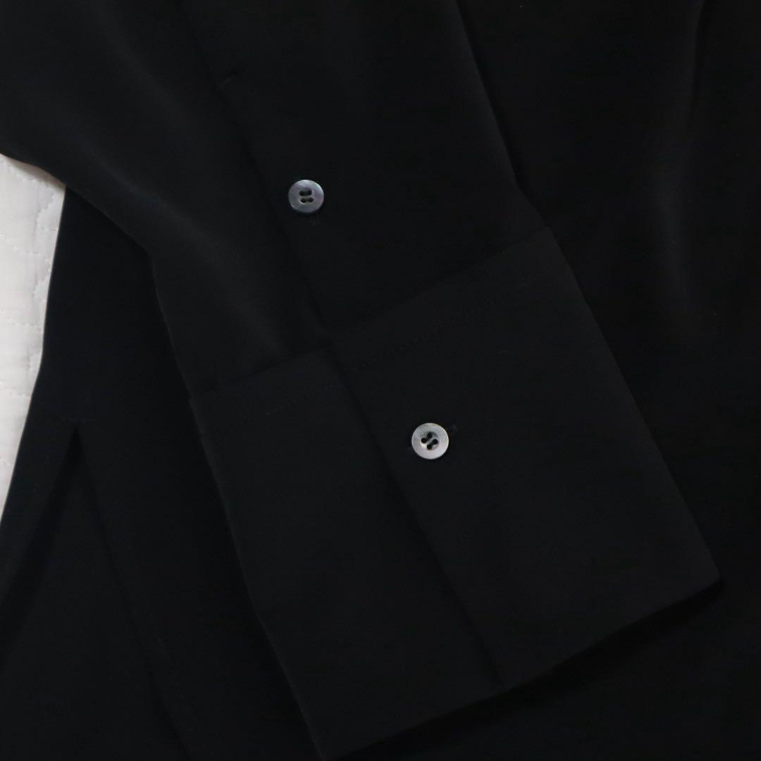 1回着用　ADORE ストレッチポプリン　ブラウス　ブラック アドーア 38