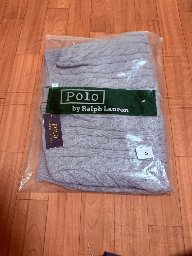 週末限定Polo ラルフローレン ケーブルニットセーター グレー