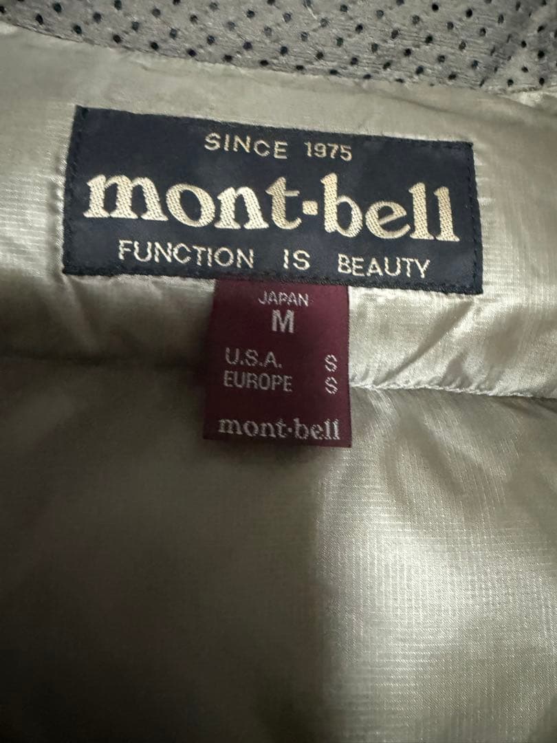 水色mont-bell ダウンジャケット　ドローコード Mサイズ　即日発送