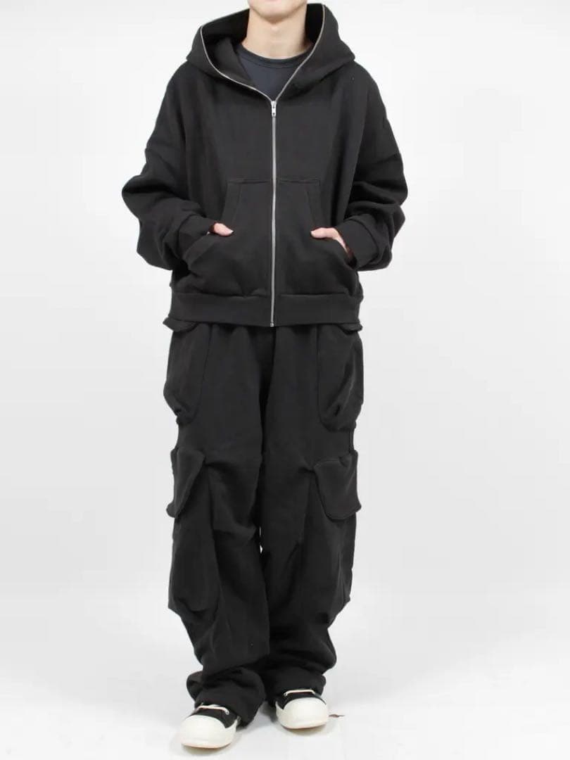 ENTIRE STUDIOS パーカー ジップ 短丈 ワイド S