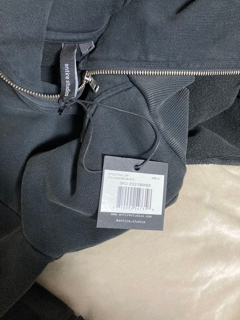 ENTIRE STUDIOS パーカー ジップ 短丈 ワイド S