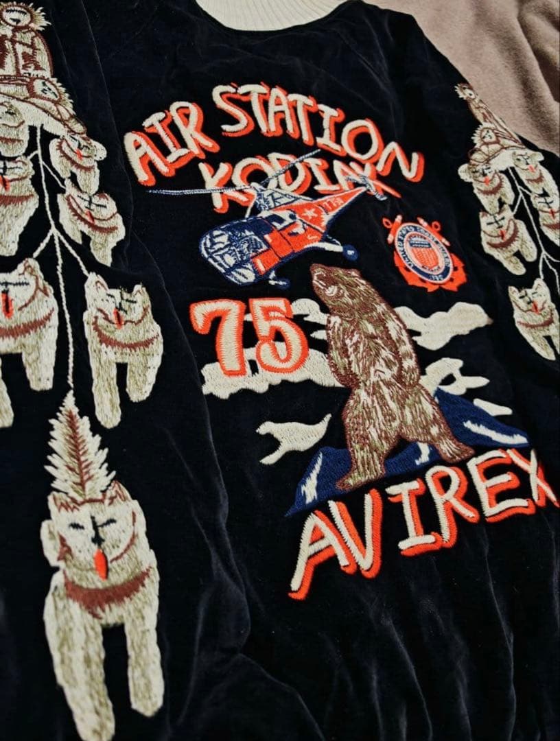 AVIREX USA 日本限定　スカジャン　２面用　コディアック　別珍　レーヨン