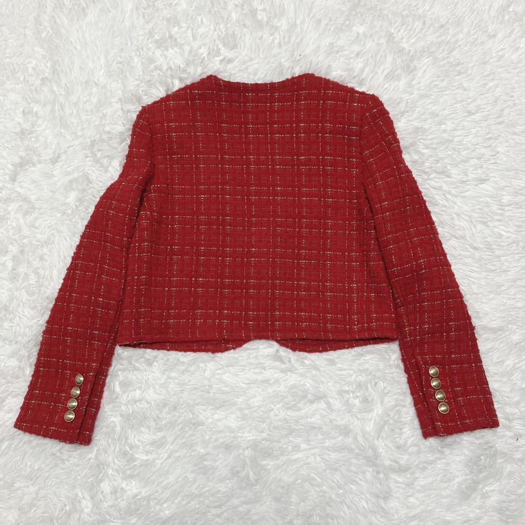 新品タグ付 sheller gold button tweed jacket