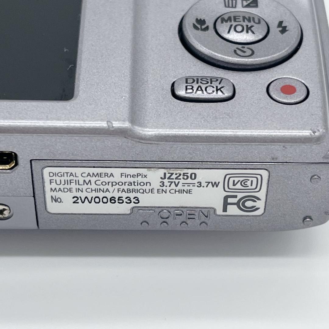 【稼働品】FUJIFILM FinePix JZ250 シルバー デジタルカメラ