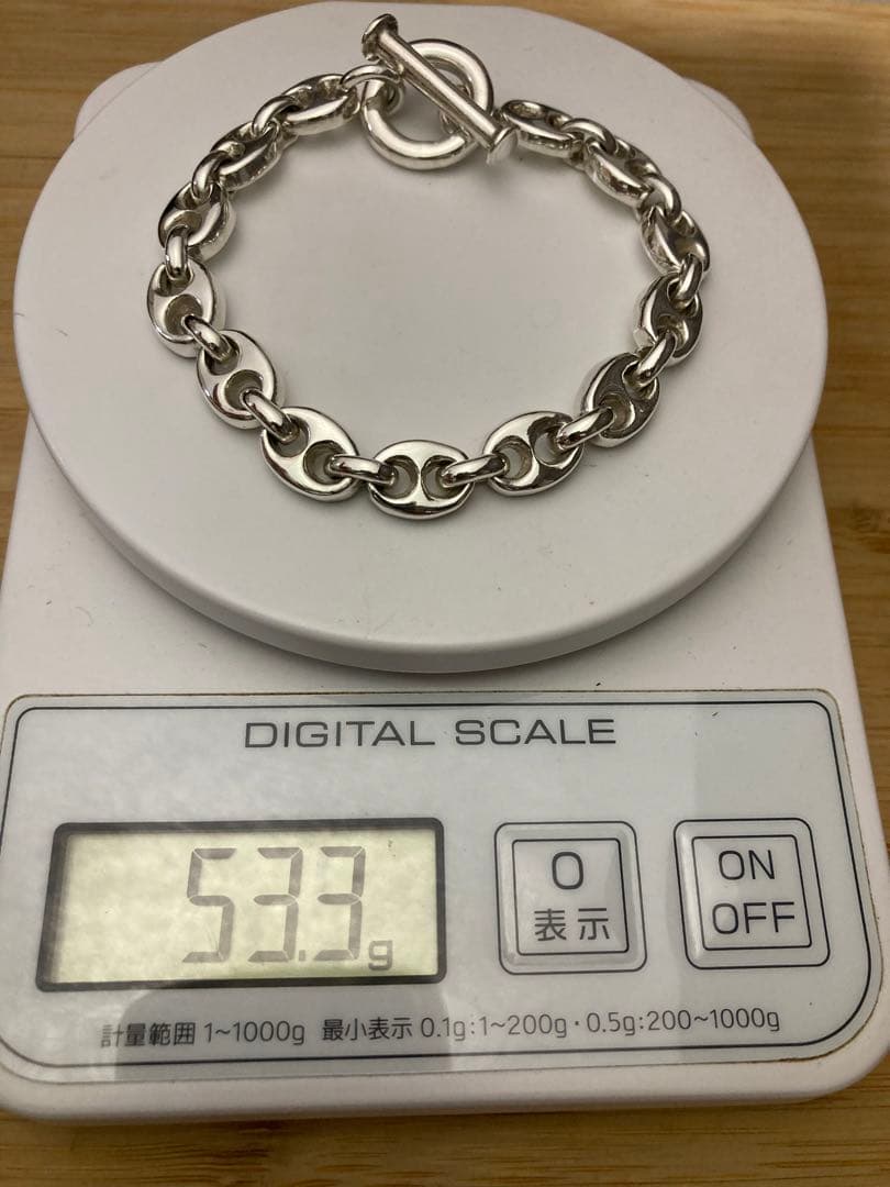 Mexico製 silver 925 豚鼻 アンカー チェーン ブレスレット