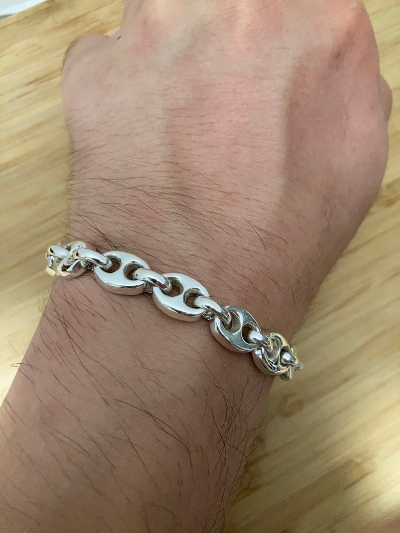 Mexico製 silver 925 豚鼻 アンカー チェーン ブレスレット