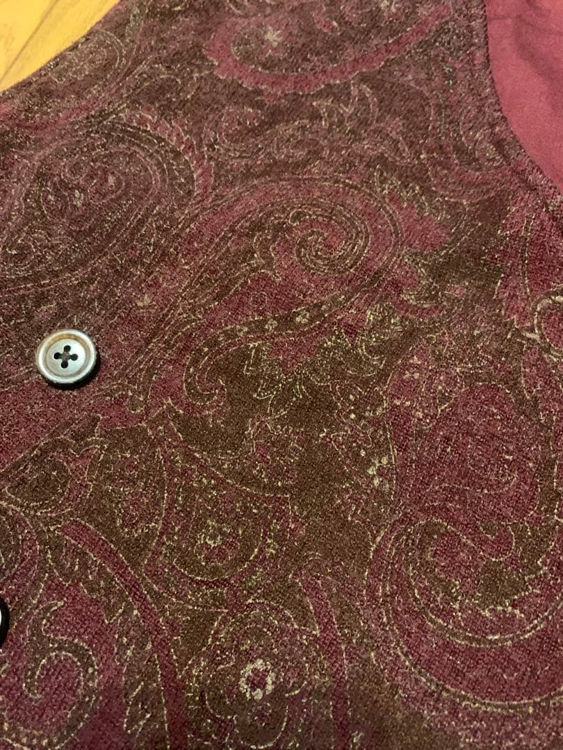 古着RRLラルフローレンPOLO RALPHLAUREN ペイズリーベスト　ポロ