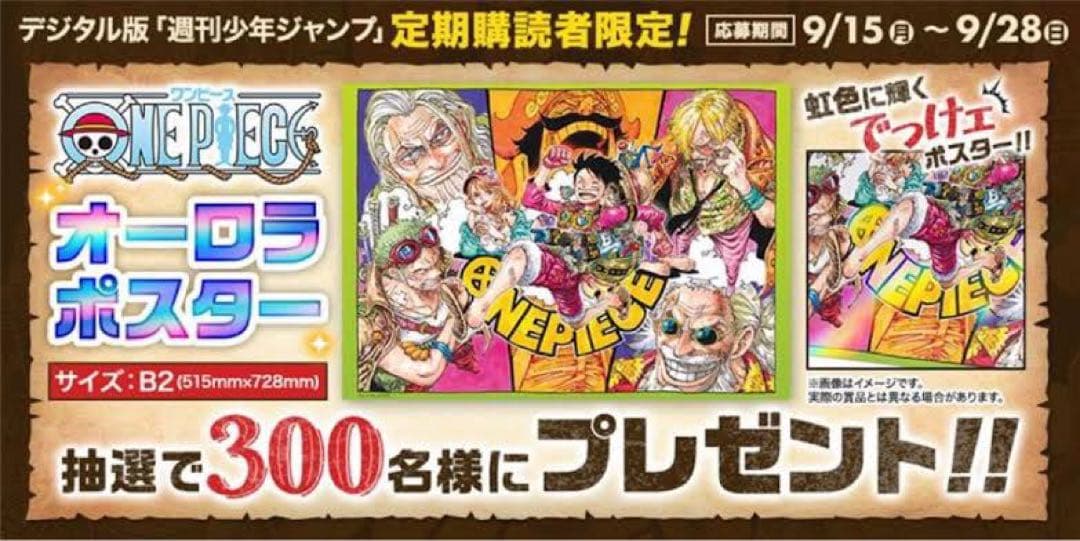 【未開封】ONE PIECE B2 オーロラポスター