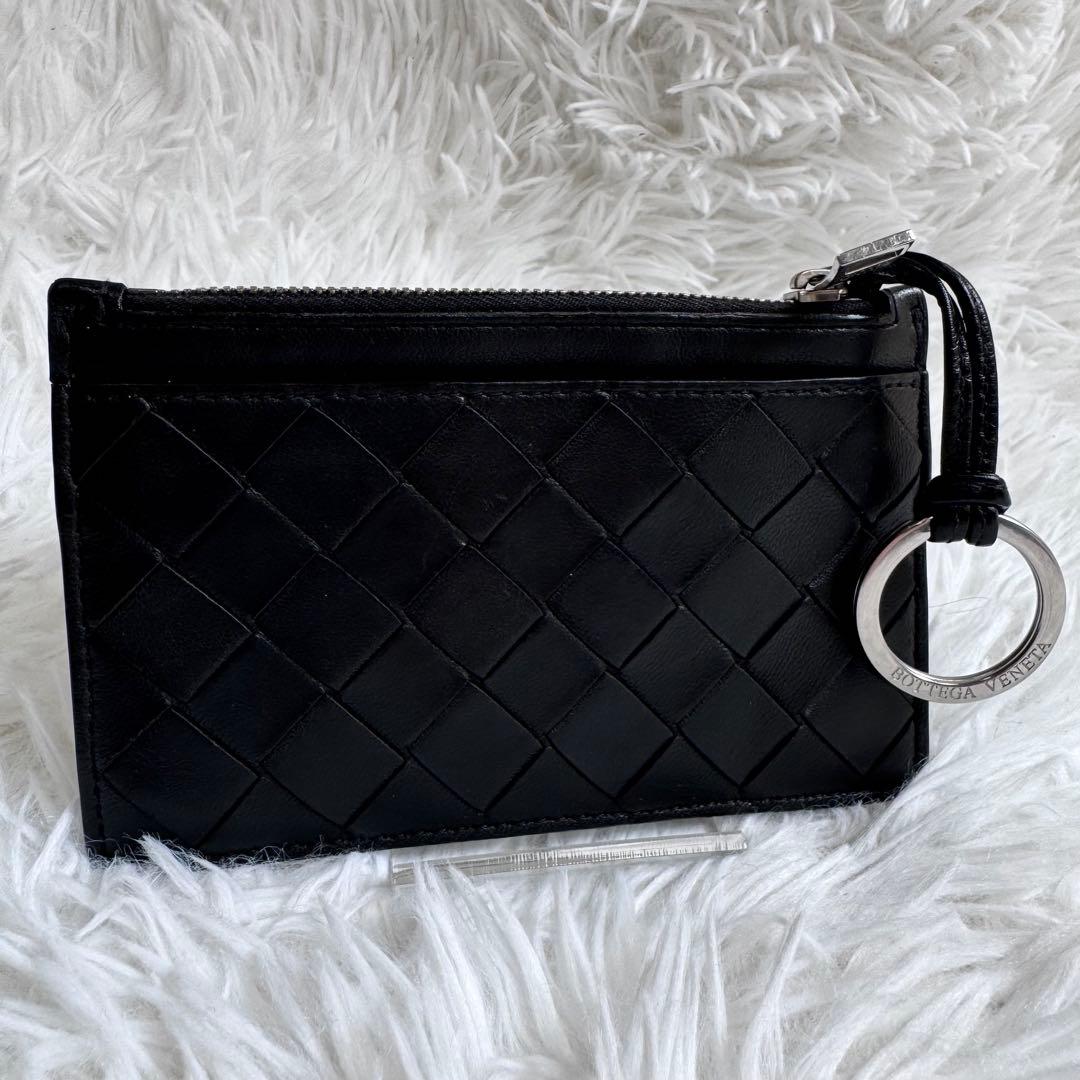 【美品】BOTTEGA VENETA ケース イントレチャート ブラック