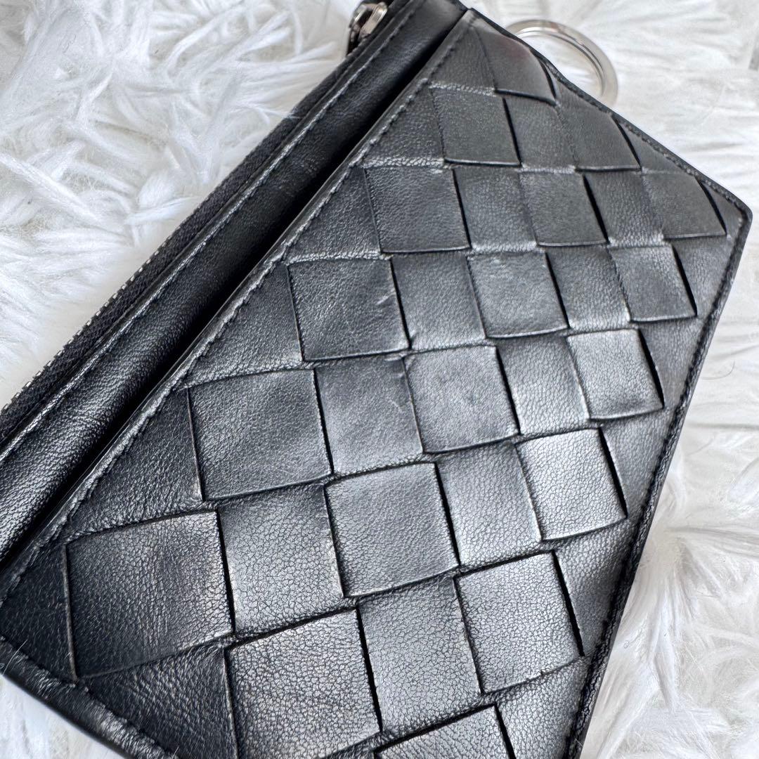【美品】BOTTEGA VENETA ケース イントレチャート ブラック
