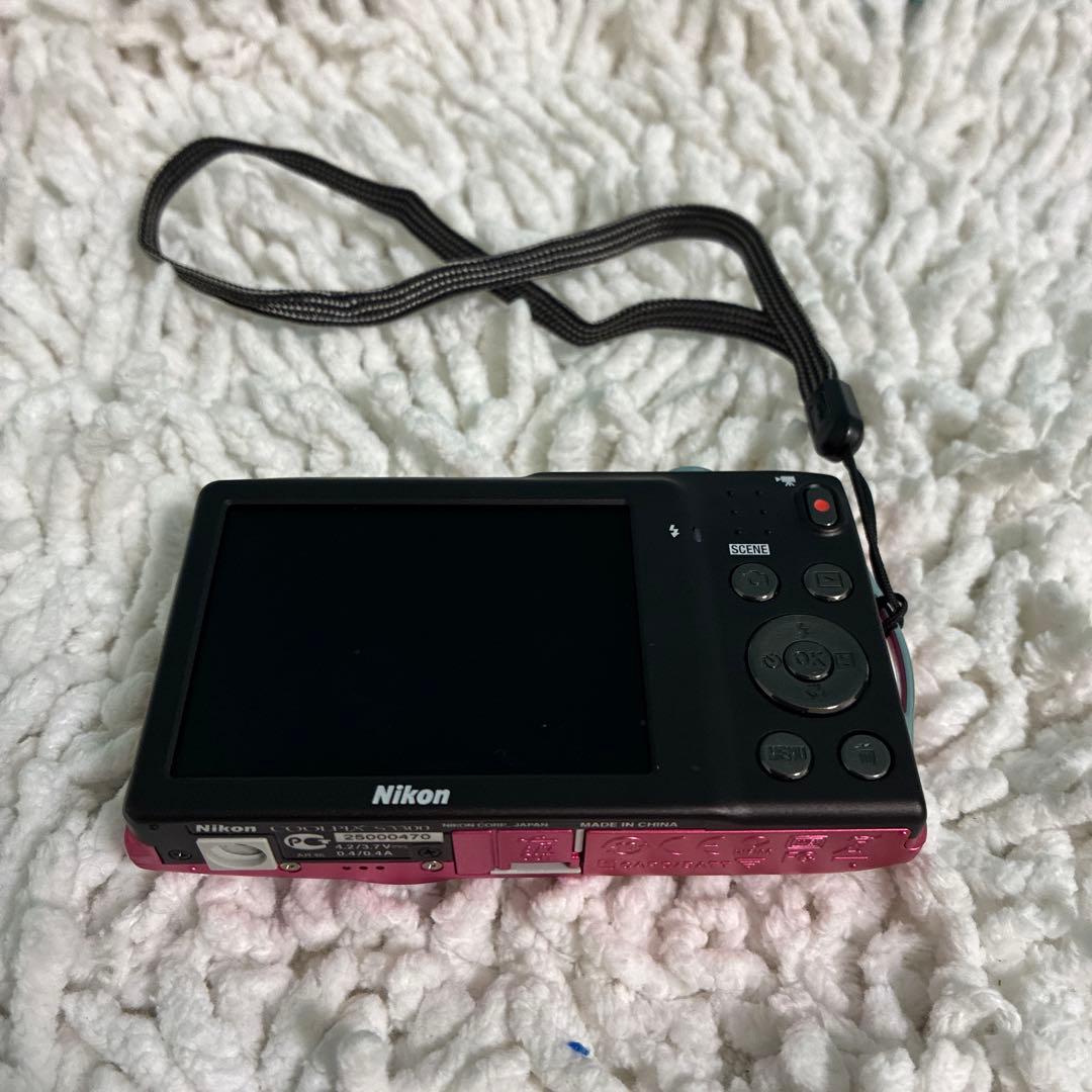 Nikon COOLPIX S3300 ピンク 動作確認済 純正バッテリ　充電器