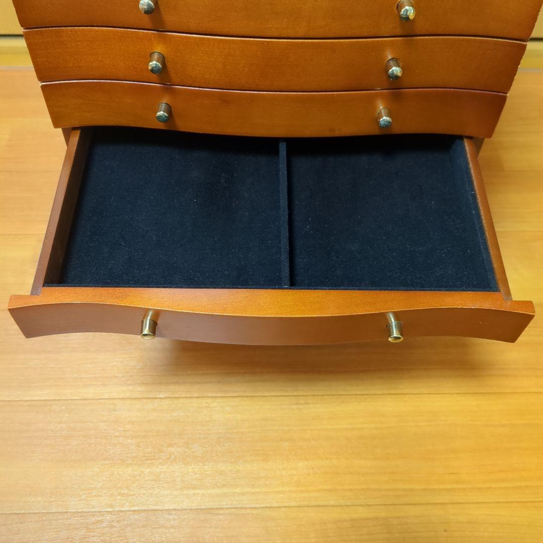 ⭐アンティーク木製　ジュエリー＆メイクチェスト　ボックス 大容量　鏡付き