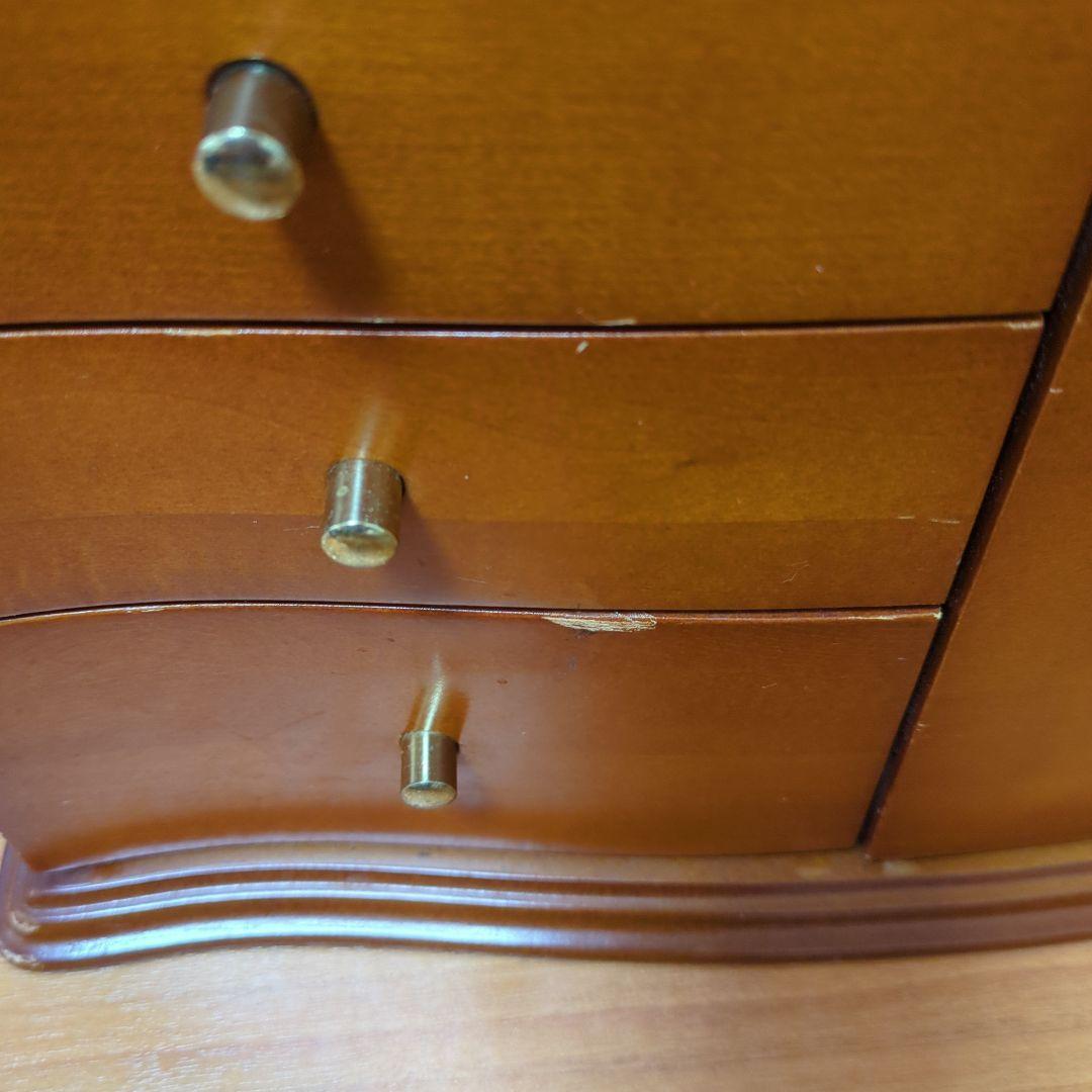 ⭐アンティーク木製　ジュエリー＆メイクチェスト　ボックス 大容量　鏡付き