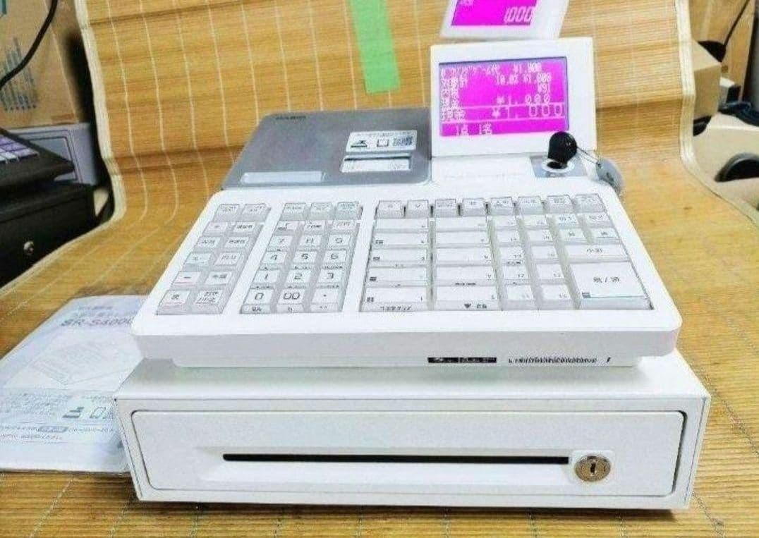 カシオレジスター　SR-S4000　スマホ連携Bluetooth　987654