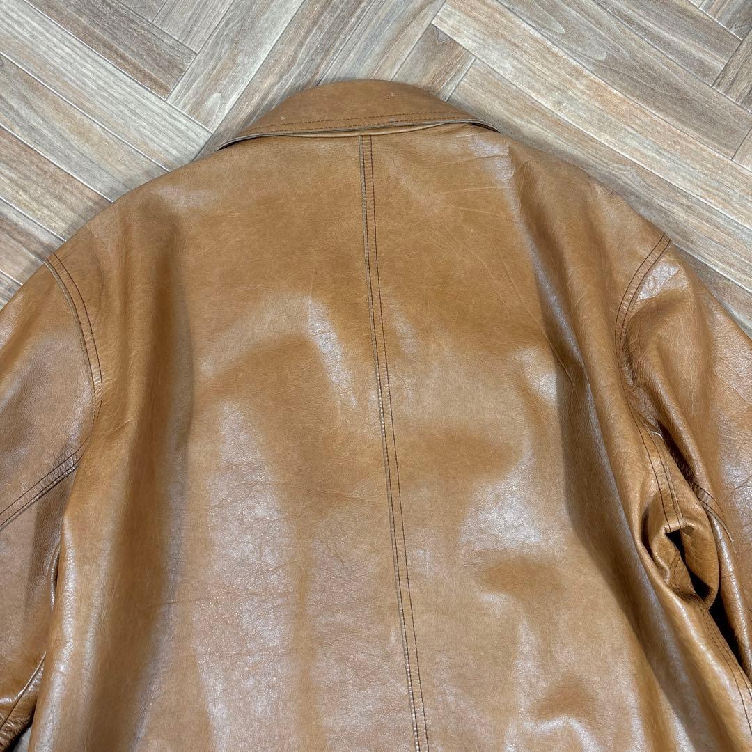 00s OLD GAP レザージャケット 牛革 本革 キャメルブラウン M