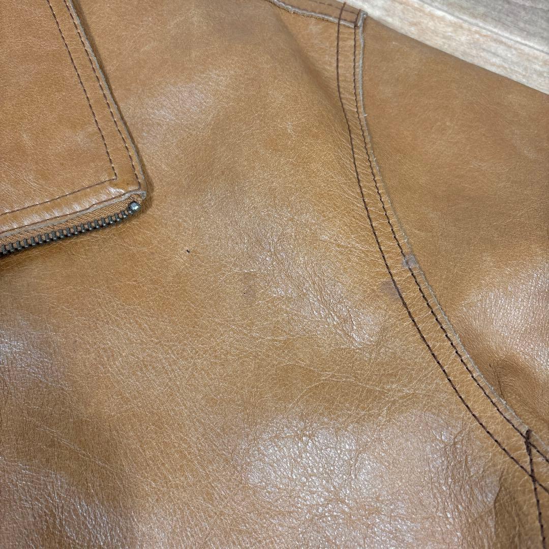 00s OLD GAP レザージャケット 牛革 本革 キャメルブラウン M