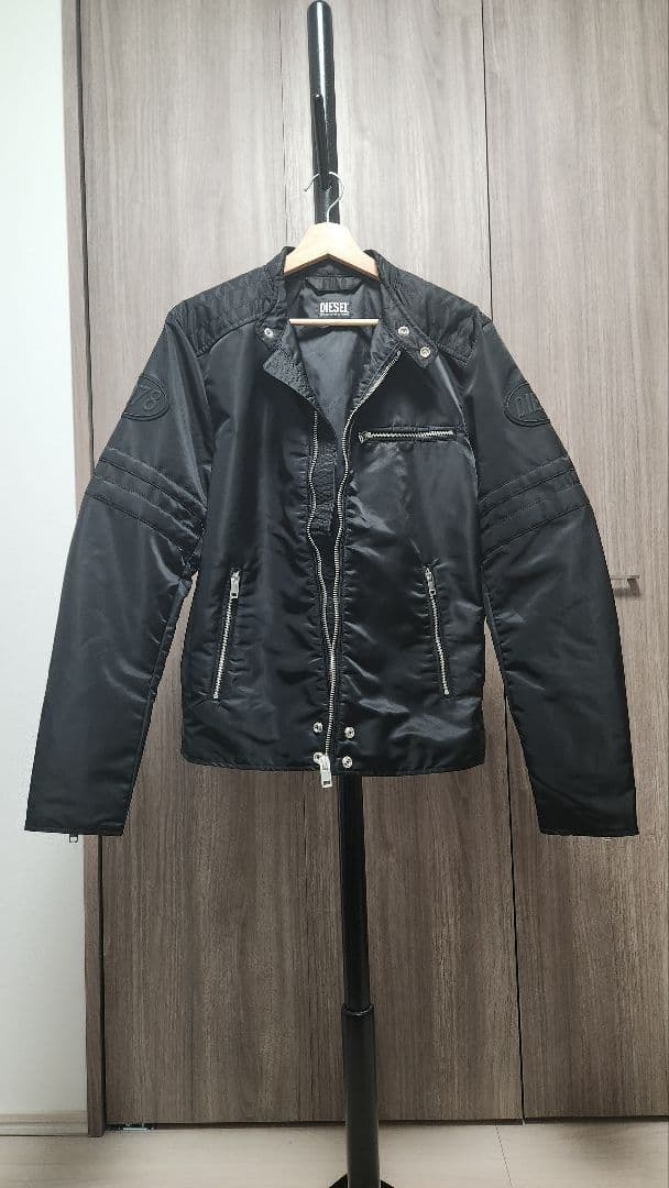 DIESEL ナイロンライダースジャケット ブラック L