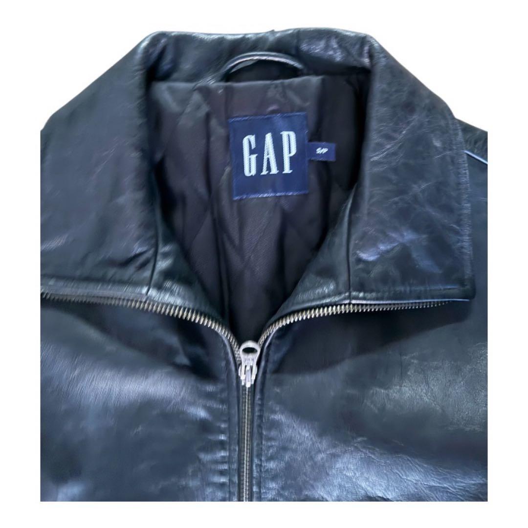 00s old GAP Sサイズ　牛革　フルジップ　レザージャケット