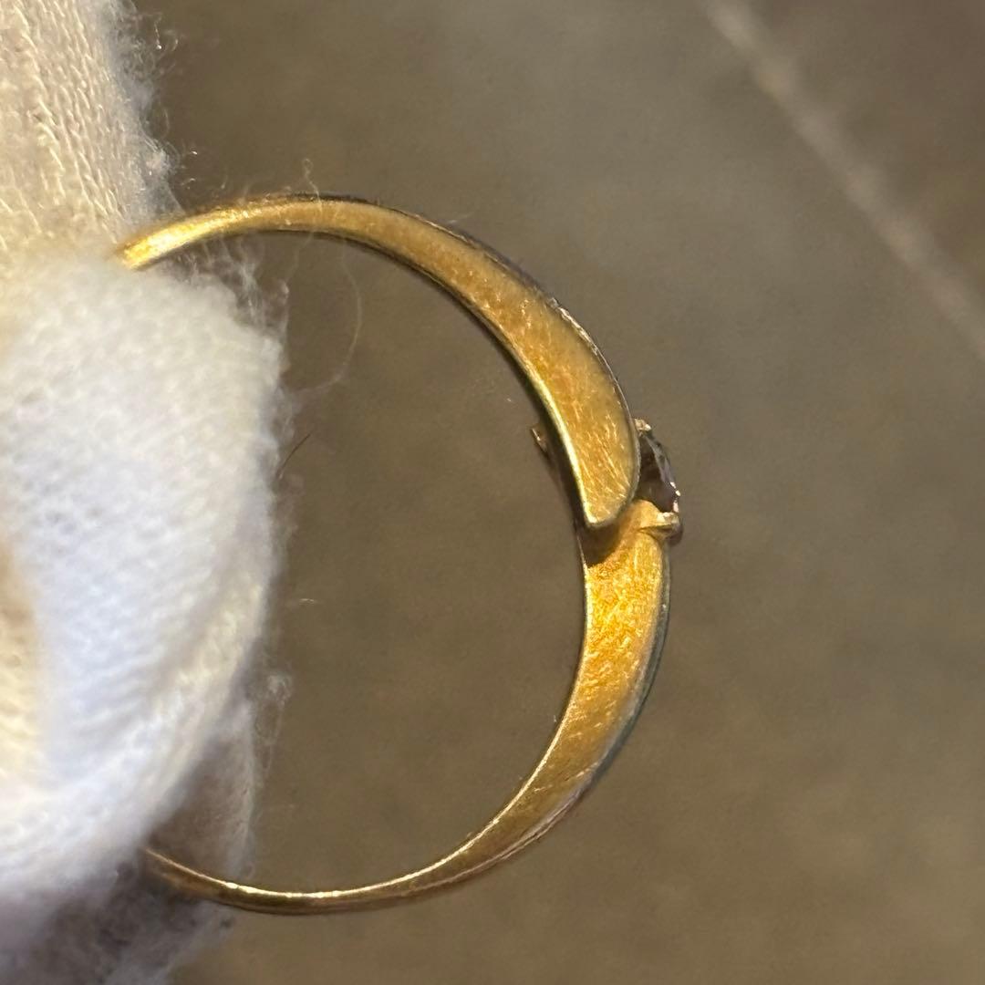 K18プチダイヤモンドリング　11号ぐらい