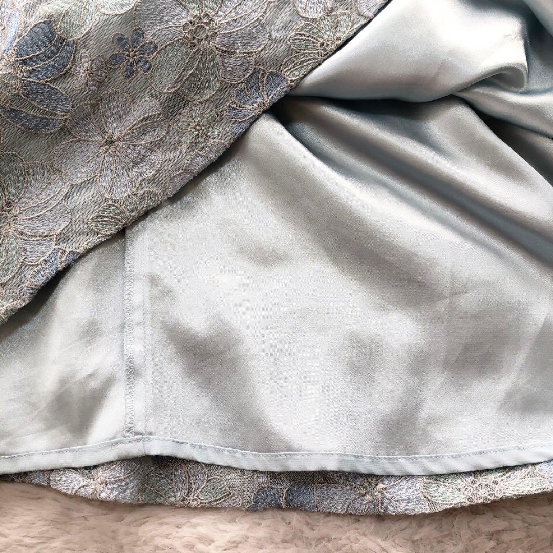 AUSTINREED*オーズチーンリード　総刺繍 花柄ワンピース ドレス 40