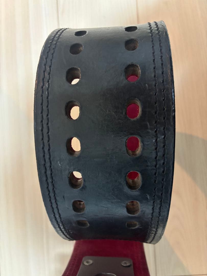 SBD トレーニング・パワーベルト 13mm Sサイズ　黒/赤