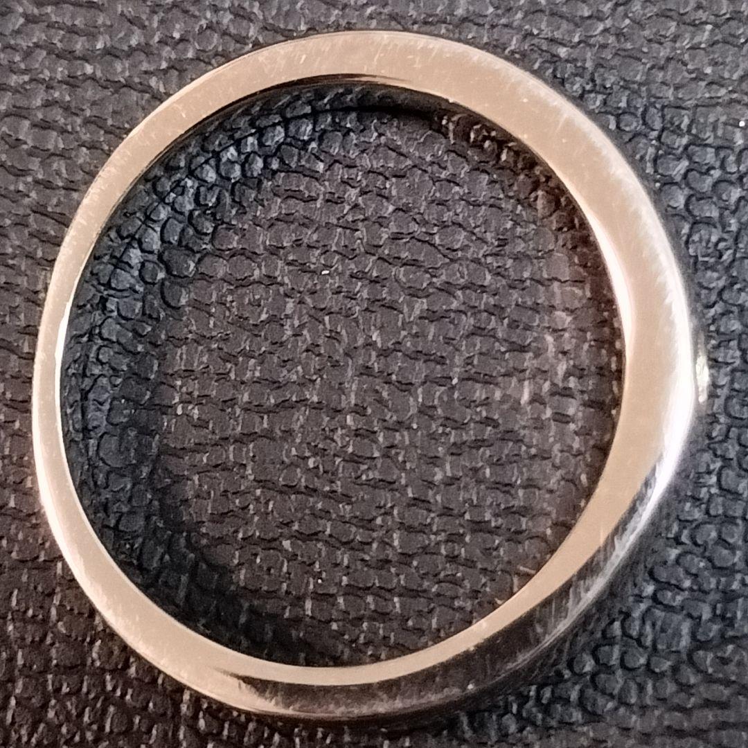 シンプルプラチナリング ダイヤモンド風ストーン