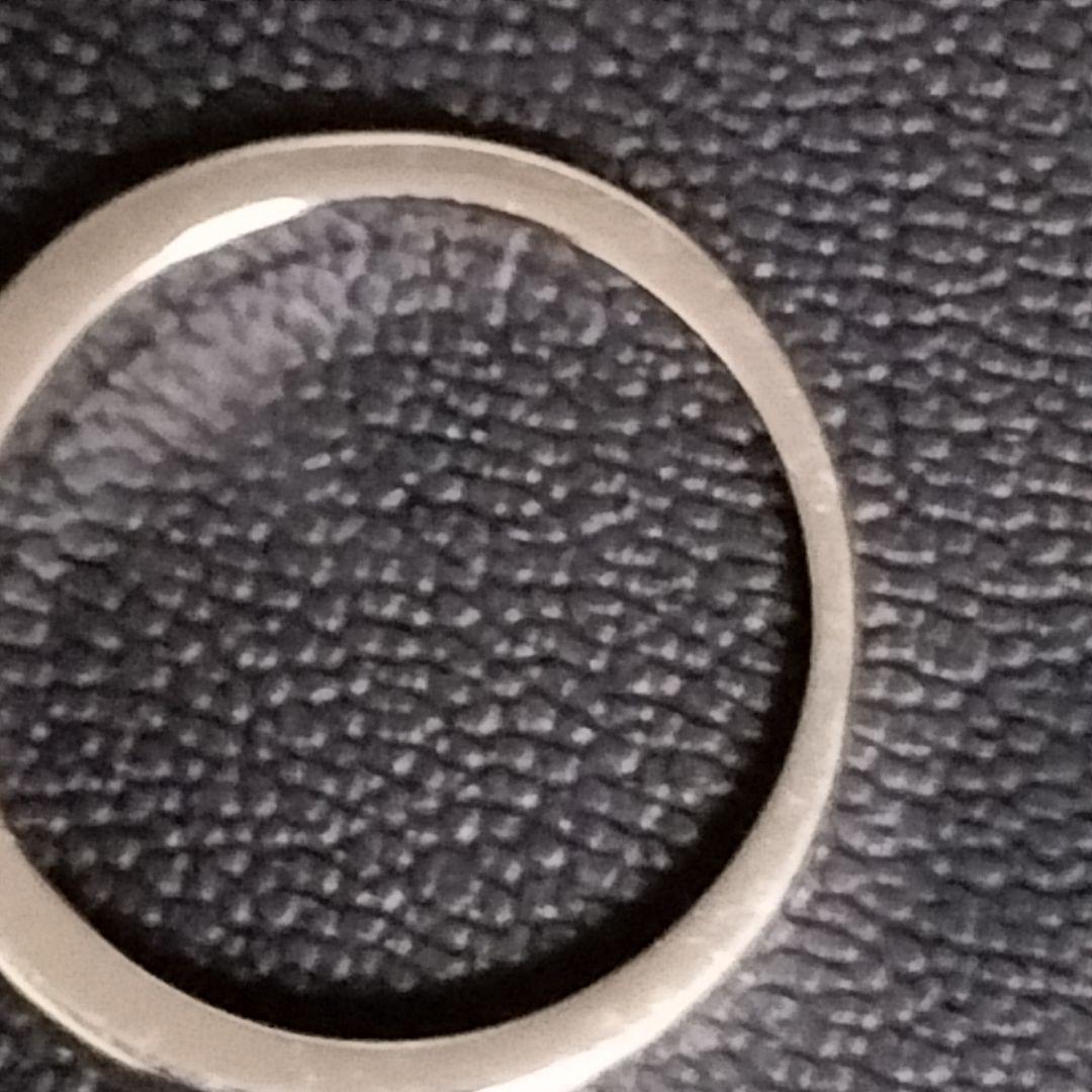 シンプルプラチナリング ダイヤモンド風ストーン