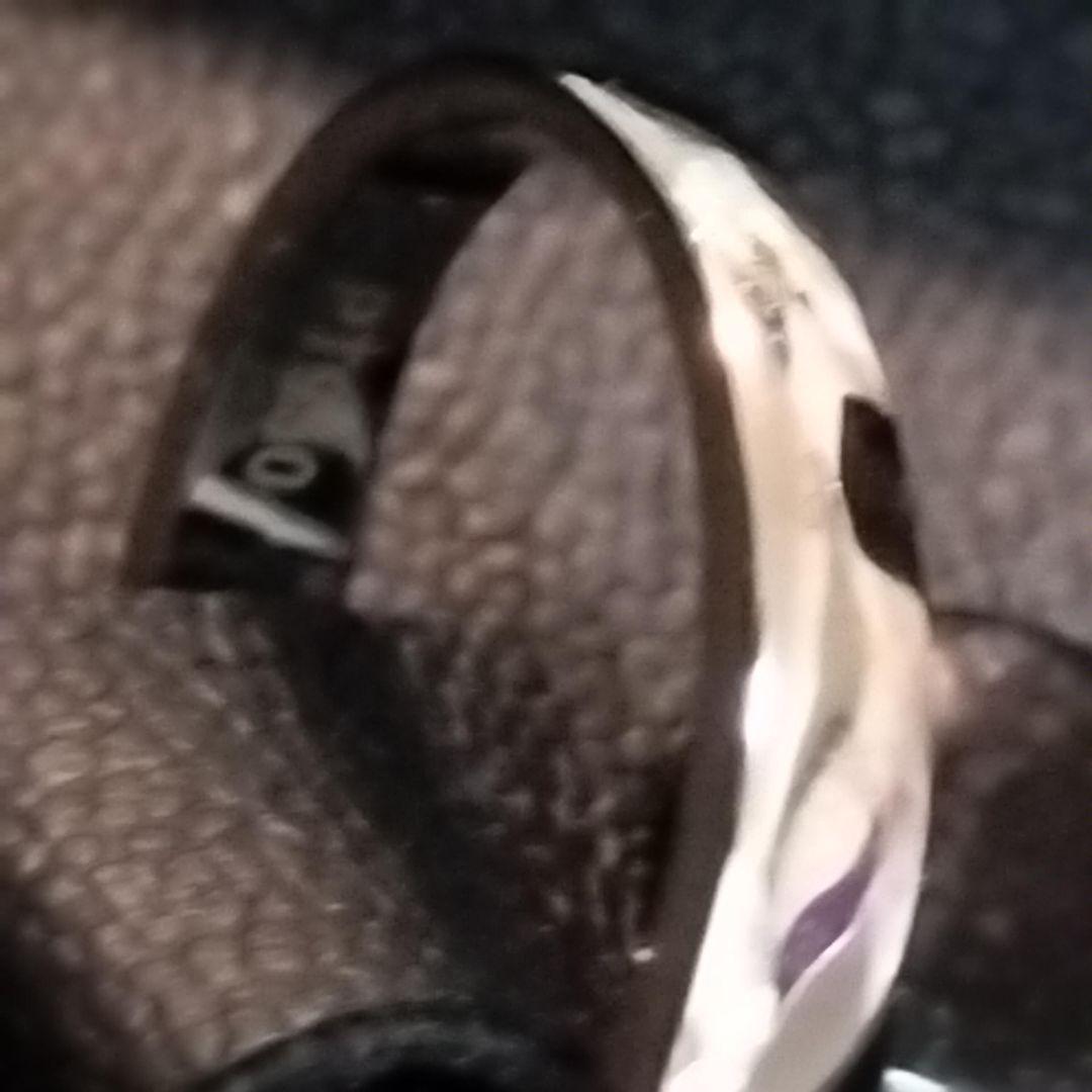 シンプルプラチナリング ダイヤモンド風ストーン