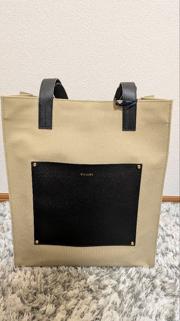【新品】CULLNI Leather Pocket Canvas Toteタグ付