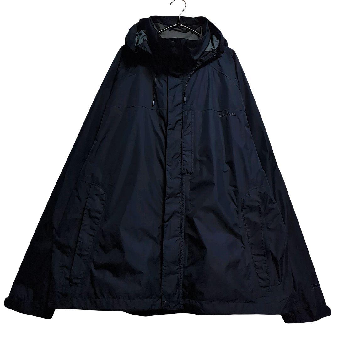 L.L.Beanゴアテックスマウンテンパーカー ブラック　刺繍ロゴ　メンズXXL