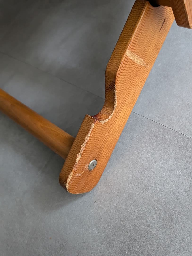 USED/北欧 木製 リクライニングチェア パーソナルチェア 折りたたみ式