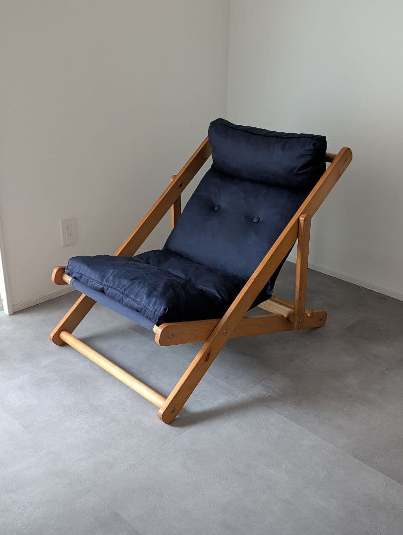 USED/北欧 木製 リクライニングチェア パーソナルチェア 折りたたみ式