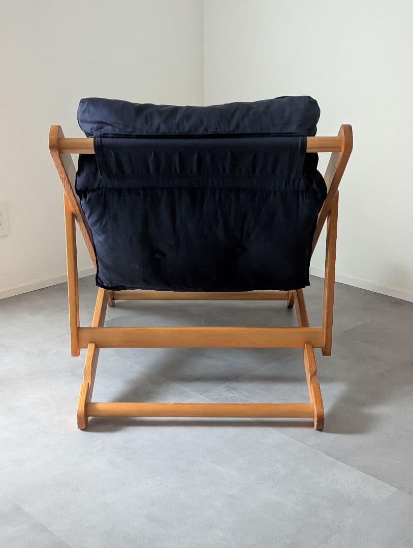 USED/北欧 木製 リクライニングチェア パーソナルチェア 折りたたみ式