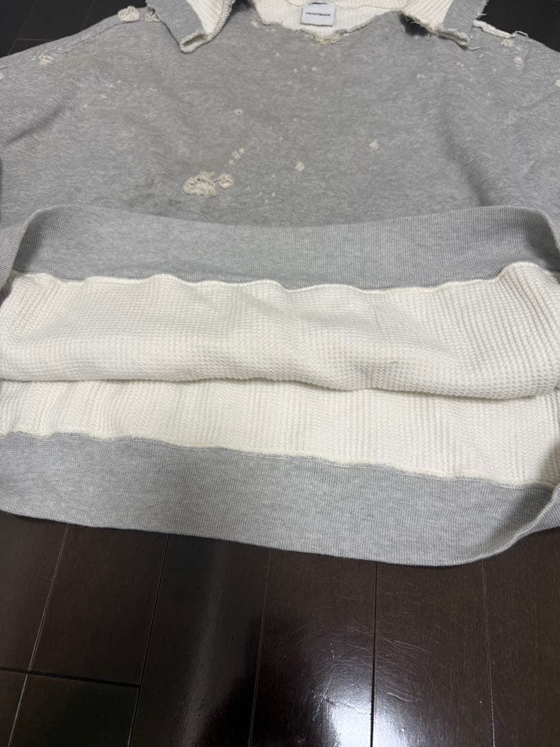 トップス READYMADE DOUBLE FACE HOODIE /GRAY M