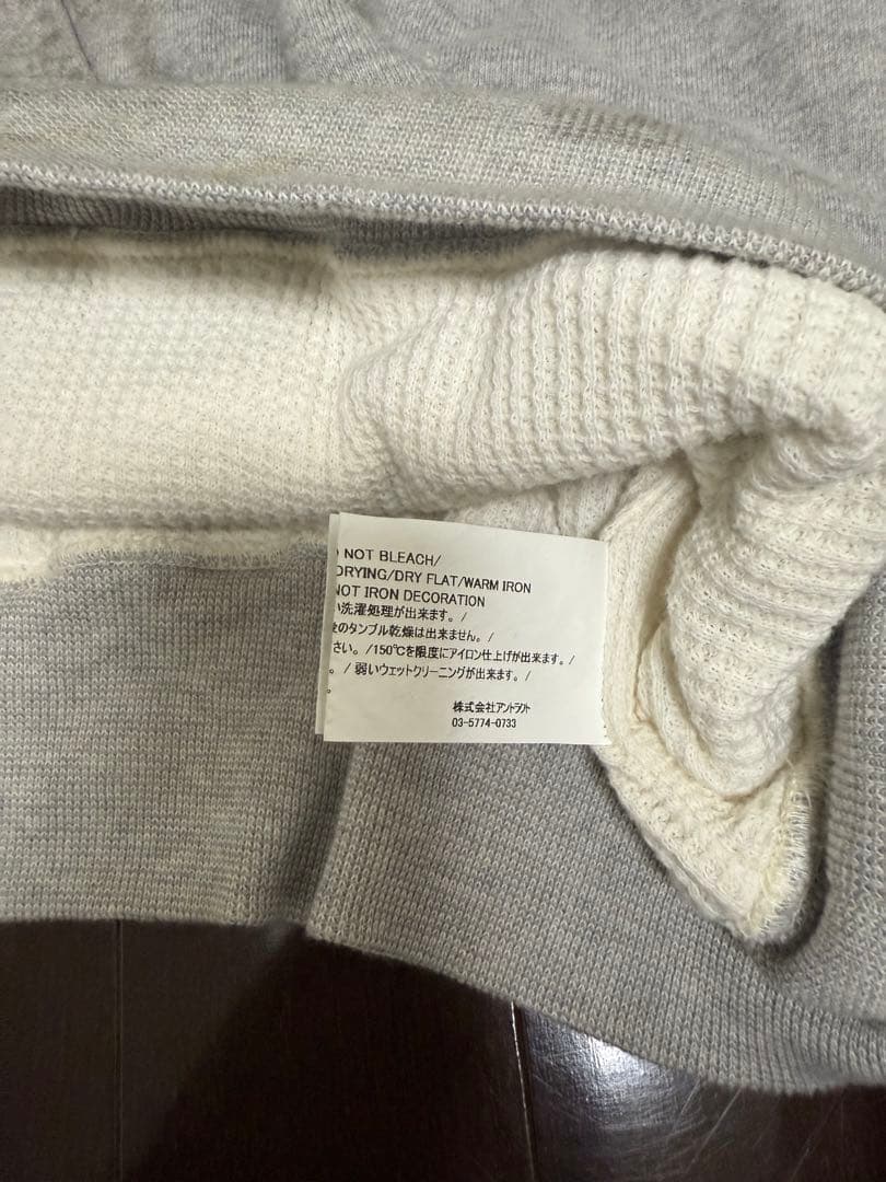 トップス READYMADE DOUBLE FACE HOODIE /GRAY M