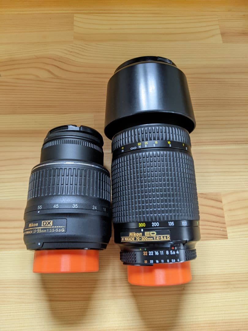 ニコンデジカメ交換レンズ２個セット(標準＋望遠レンズ)