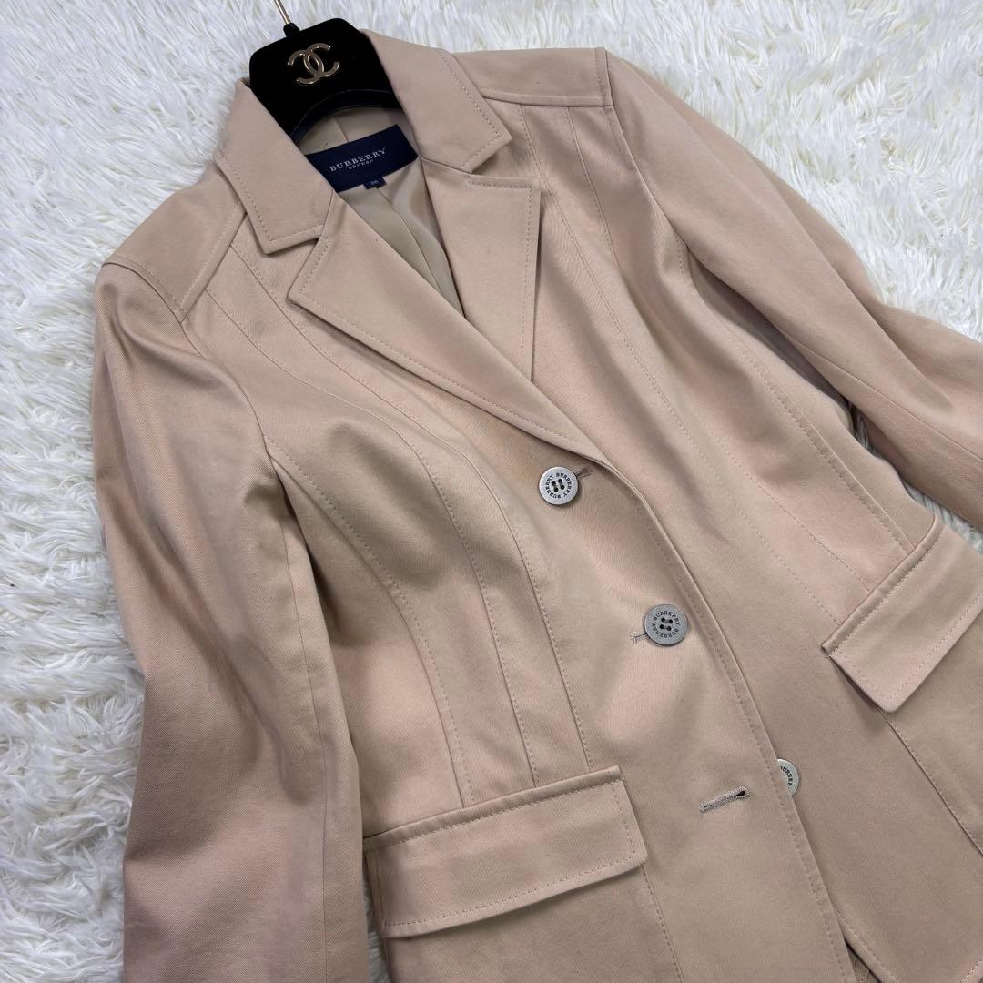 バーバリーロンドン ベージュストライプシングル3Bパンツスーツ