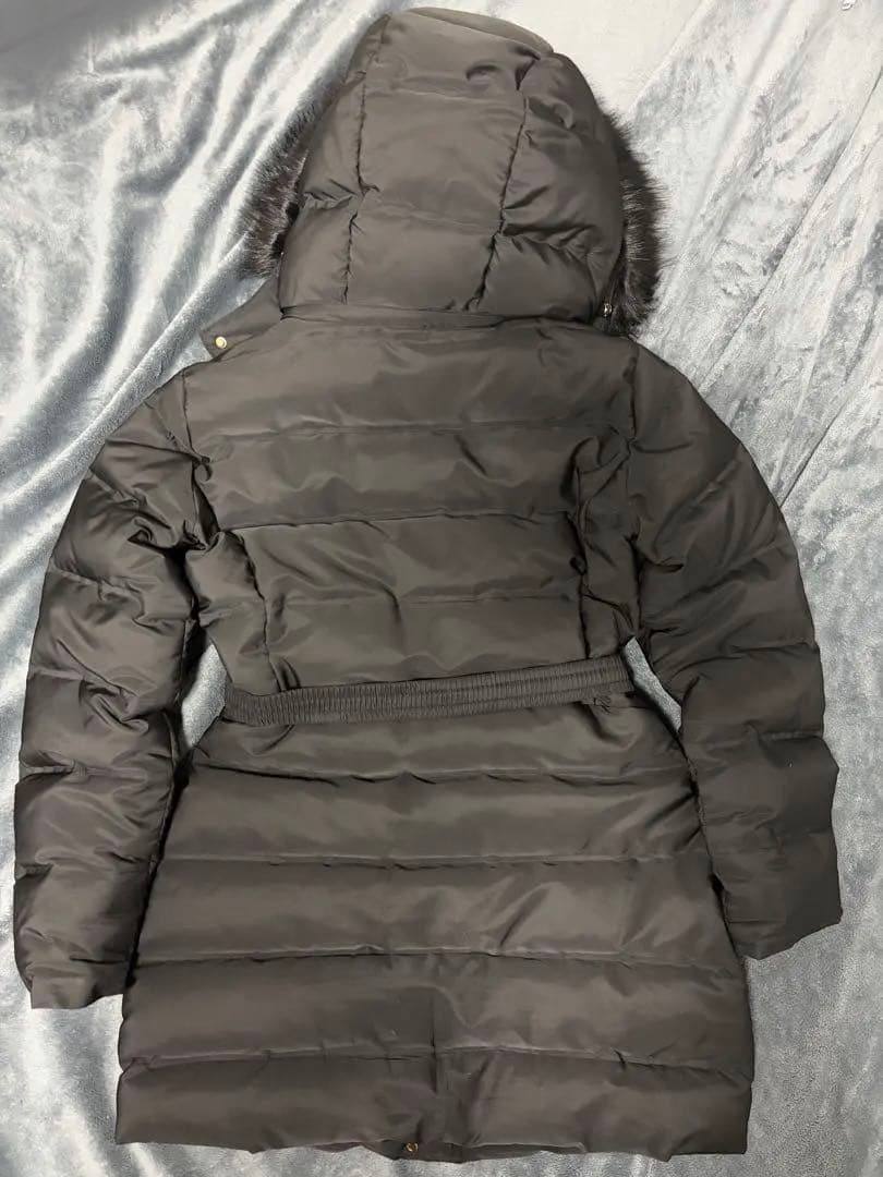 【ZARA】ブラックダウンジャケット セミロング丈 Sサイズ ベルト取り外し可