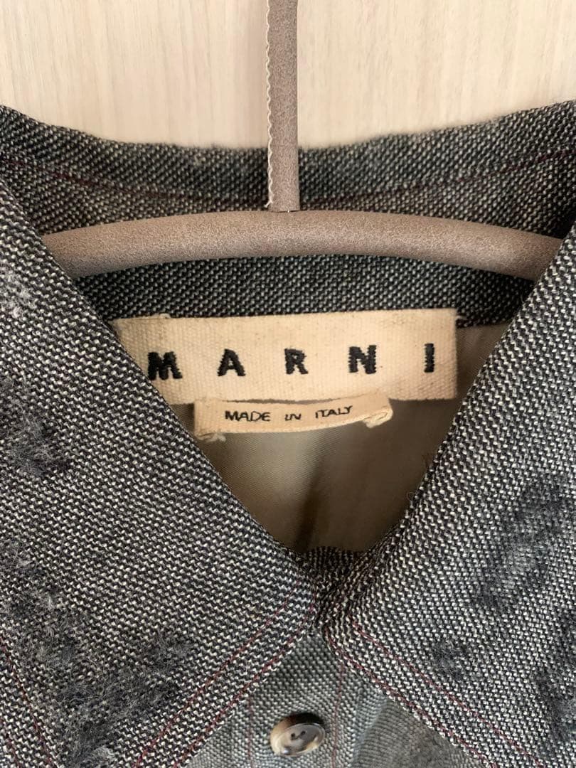 MARNI ダメージ加工シャツ グレー