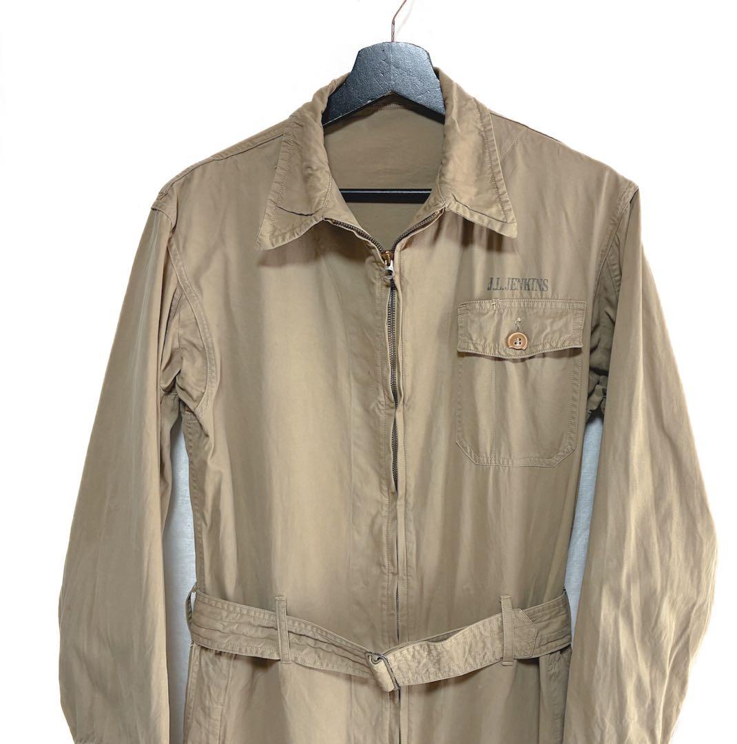 40s 米軍 AN6550 サマーフライトスーツ ツナギ 38L カバーオール